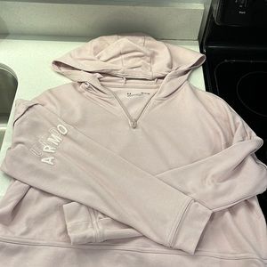 Pink UA cropped hoodie